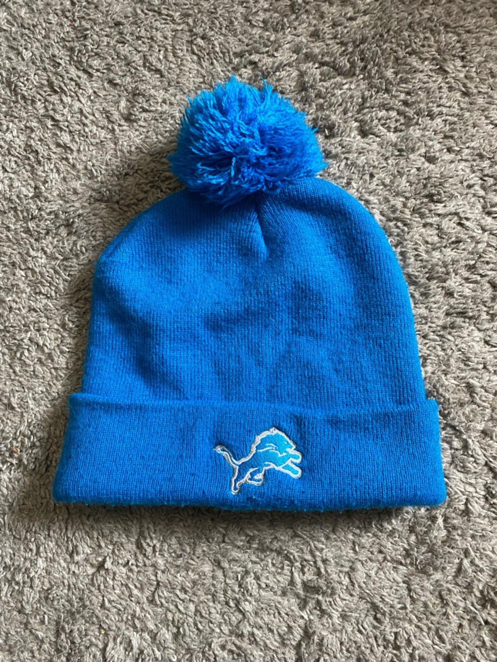 Puma Bright Blue Pom Knit Beanie